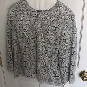 Talbots lace over evening jacket